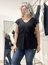 Remera Bianca bordada Negro